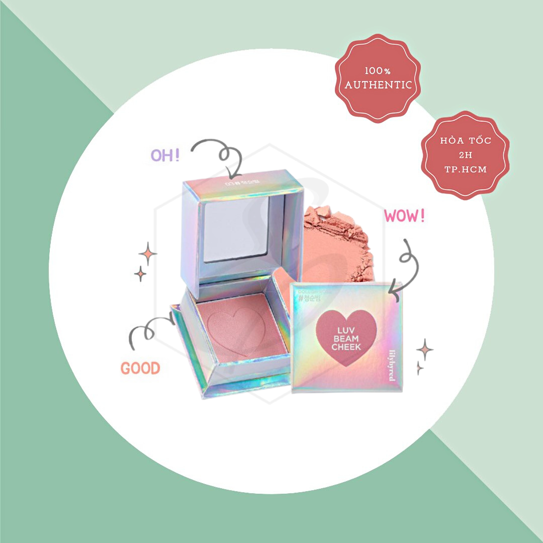 Phấn má hồng Lilybyred Luv Beam Cheek #02 Loveable Coral
